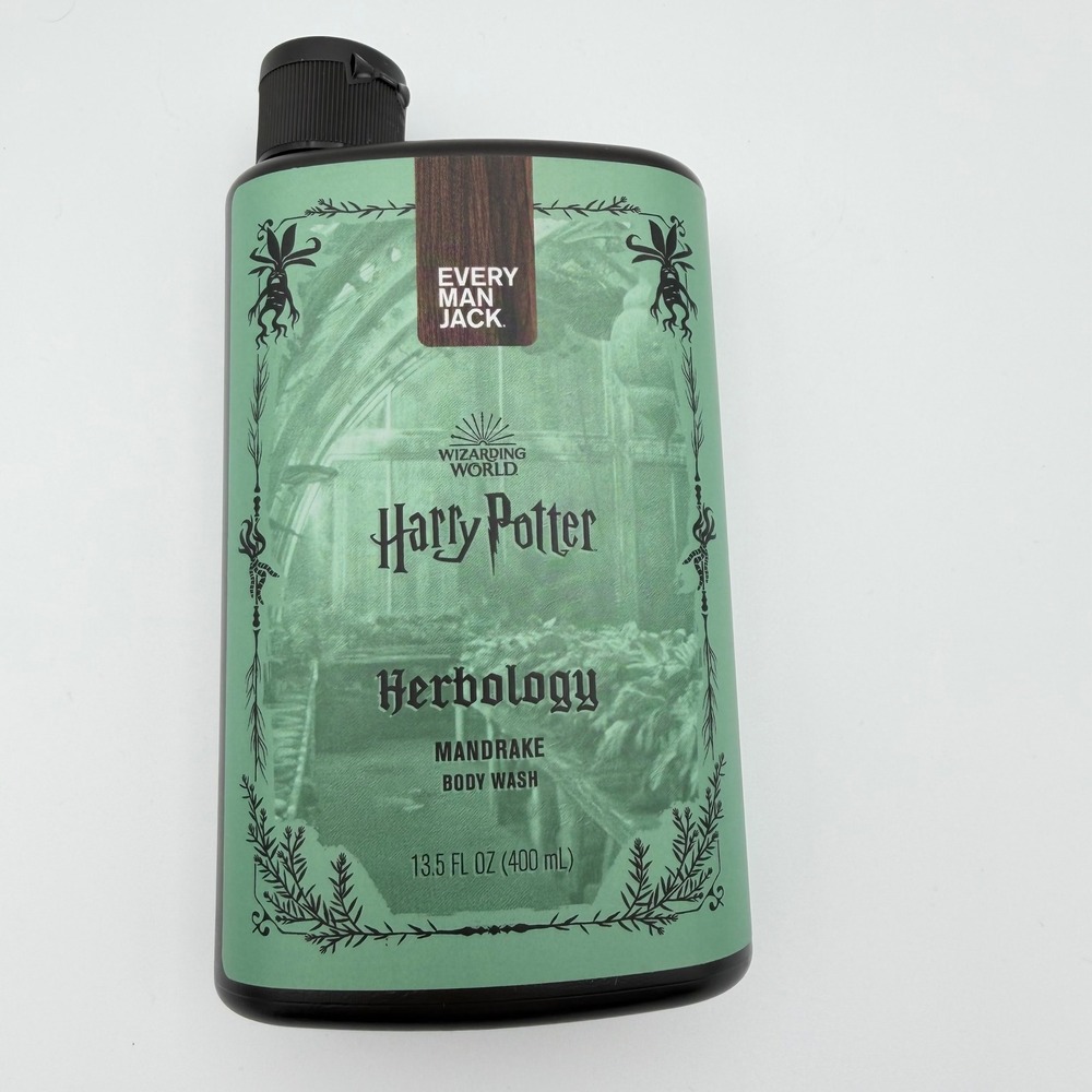 Every Man Jack Body‎ Wash 13.5oz Green Harry Potter Herbology Mandrake NEW
